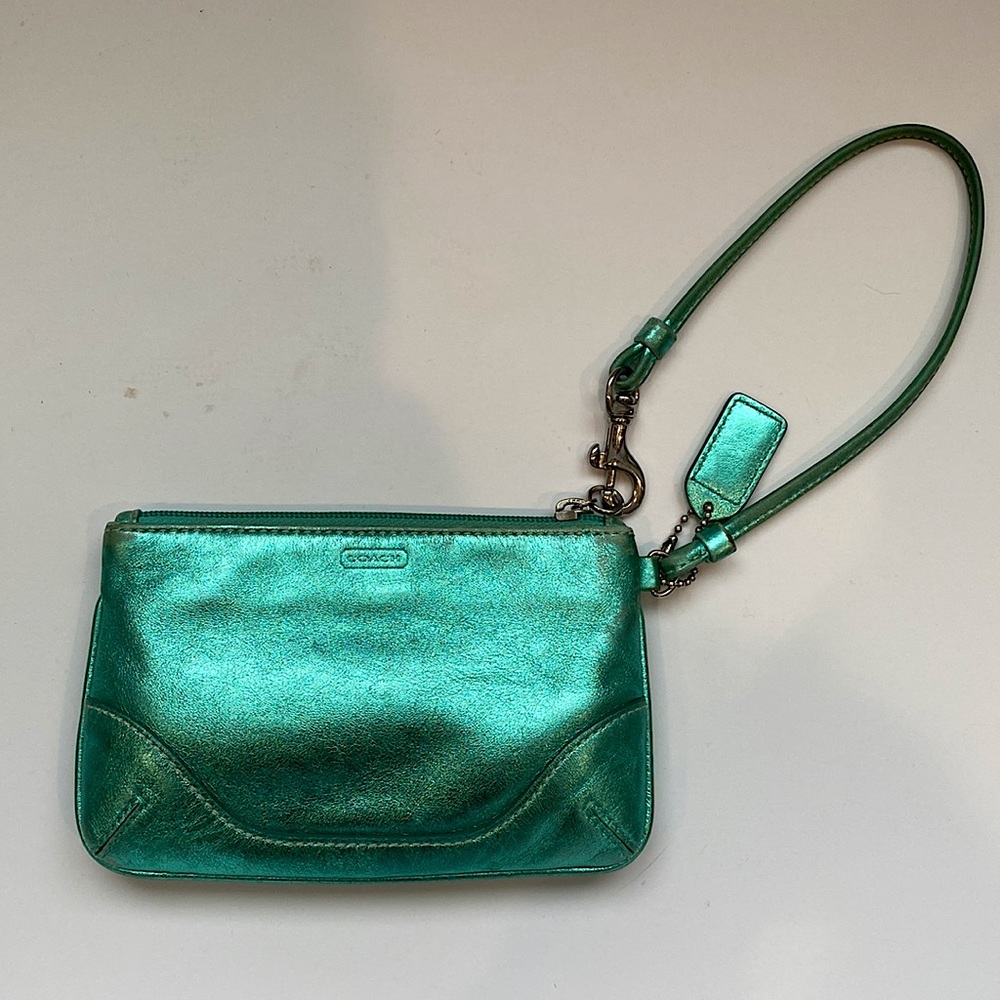Metallic Coach Wristlet